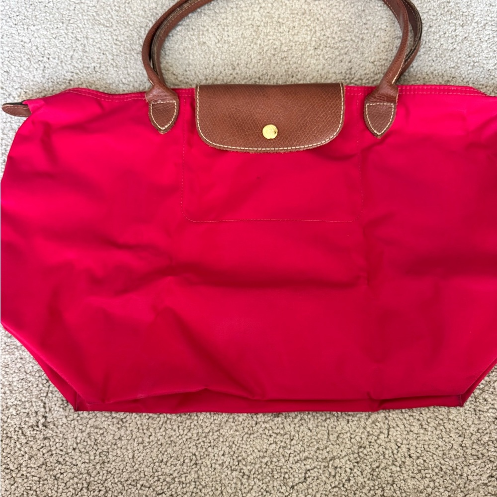 Longchamp Large Red Pilage Original tote bag